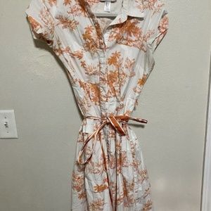 Donna Morgan Hawaiian Shirt Dress Size 4